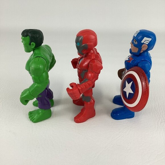 Playskool Marvel Super Hero Adventure 5" Figures Iron Man Hulk Captain America - Picture 2 of 7